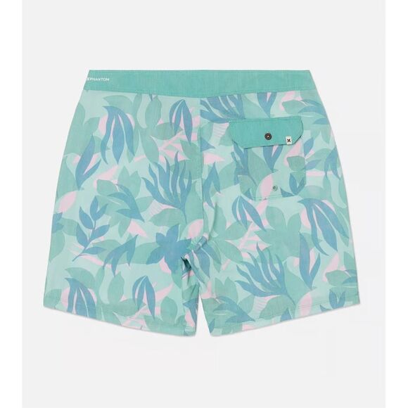 Hurley NWT Phantom Naturals Tailgate Boardshort 18" Tropical Mist Size 30 - Picture 2 of 3